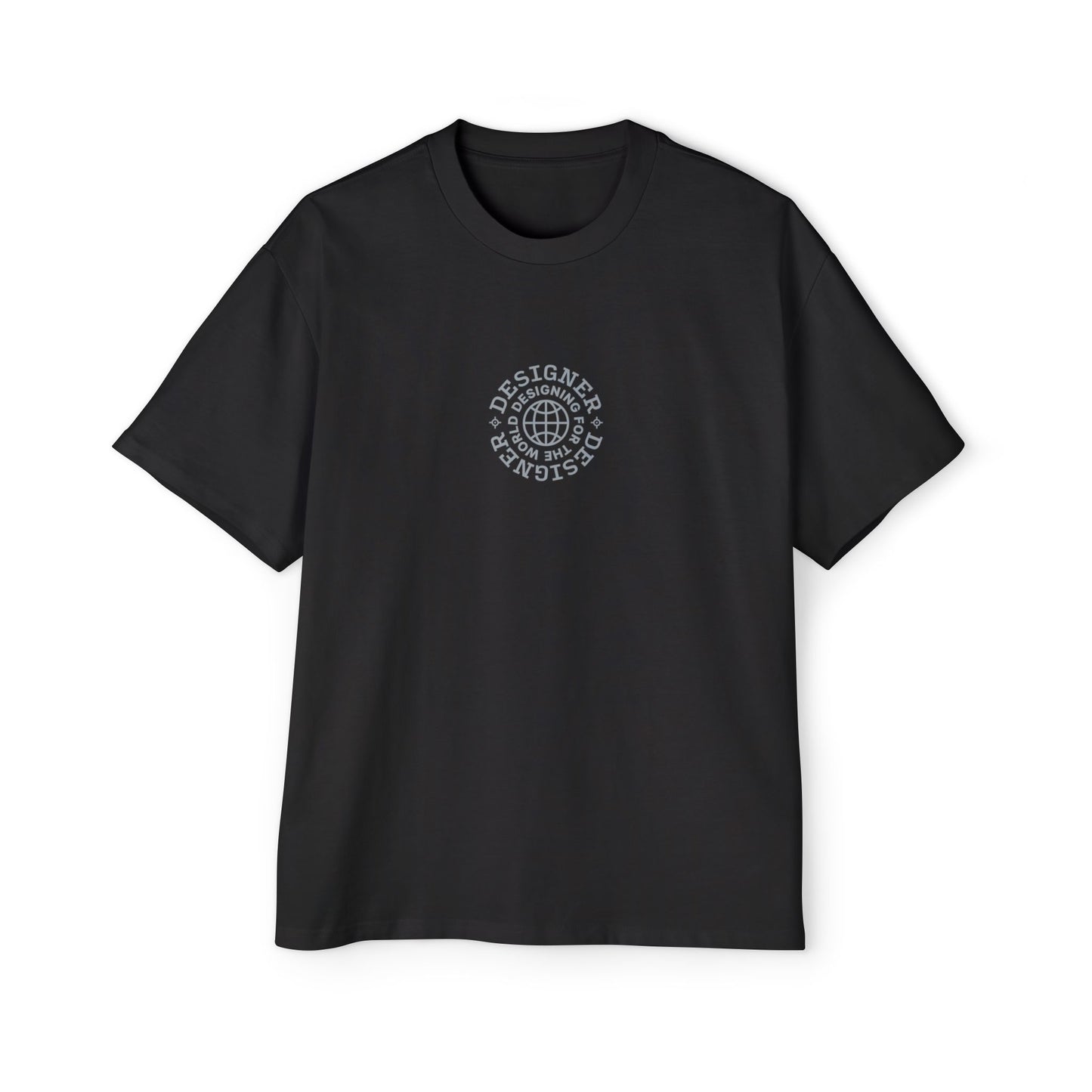 Designing For The World Black Oversized Tee
