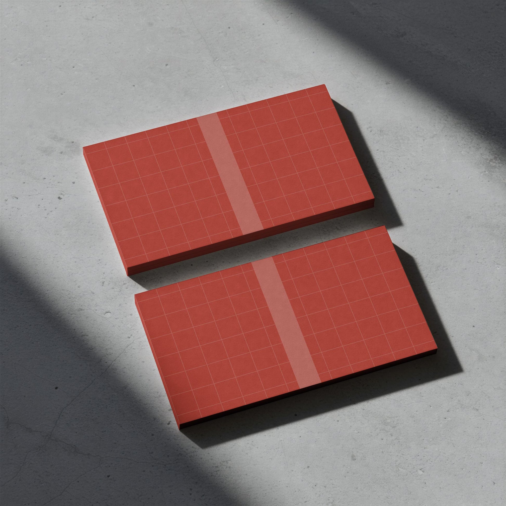 Modern Business Card Mockup on Concrete with Dramatic Shadows by Jimmy Viquez