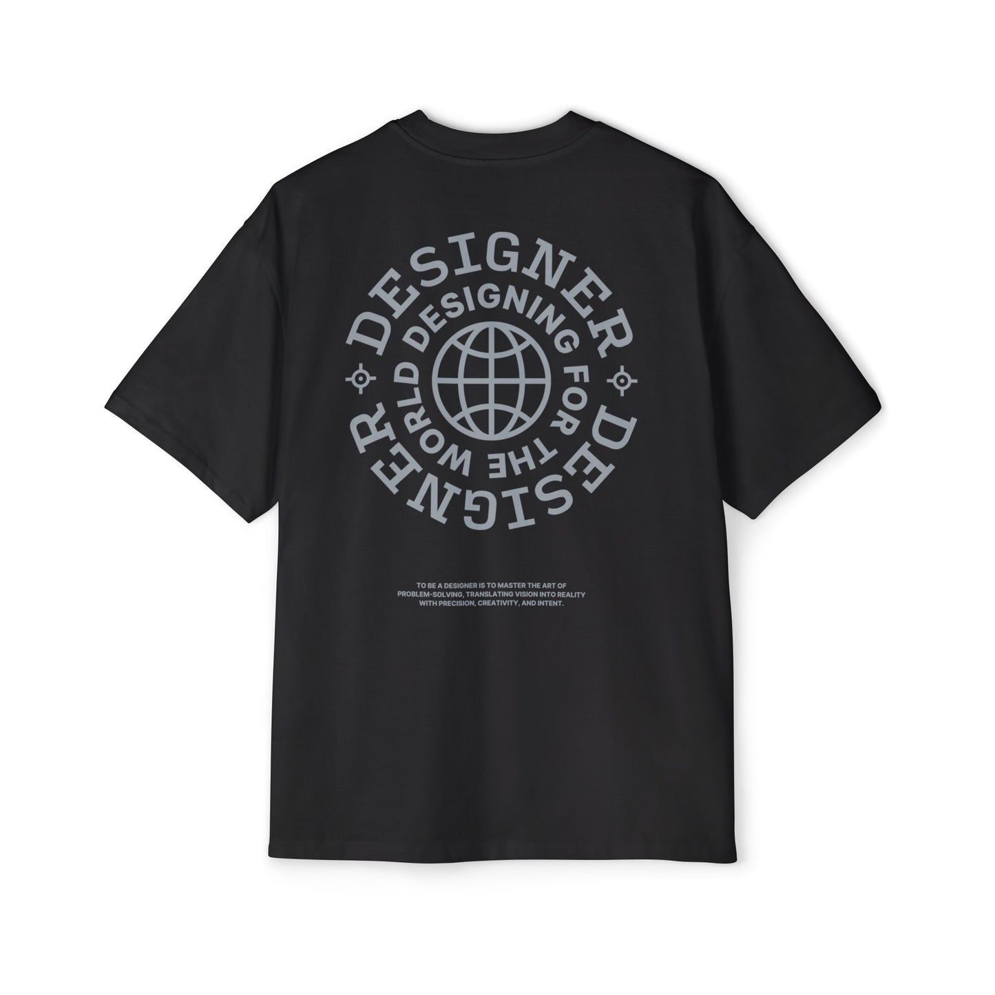 Designing For The World Black Oversized Tee