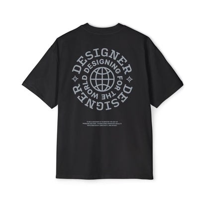 Designing For The World Black Oversized Tee