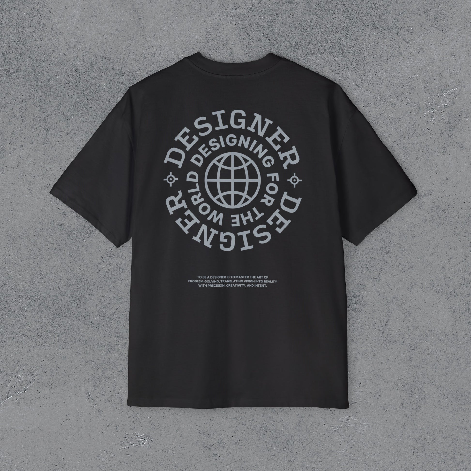 Designing For The World Black Oversized Tee